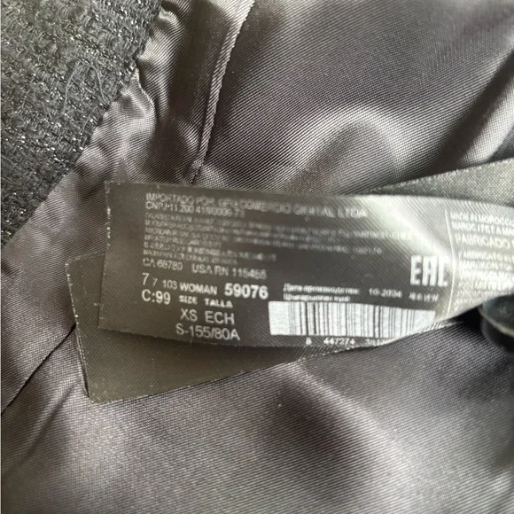 Mango Black Textured Jacket - Picture 4 of 4